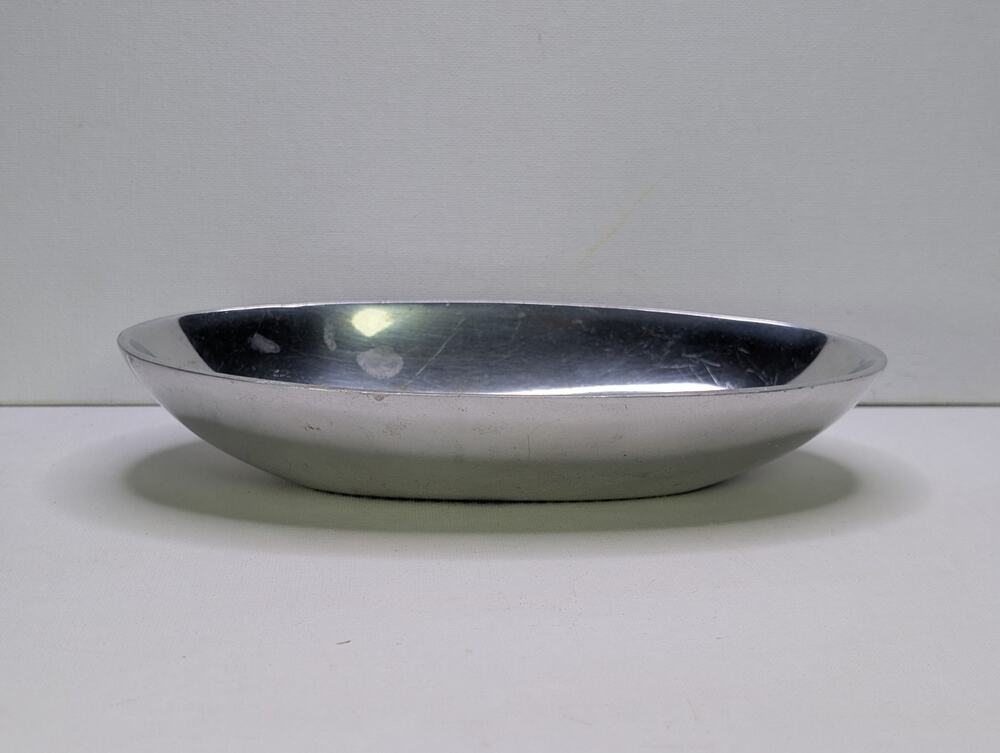 Peltrina 12 927 Oval Silver Tone MetalDecorative Bowl Trinket Dish